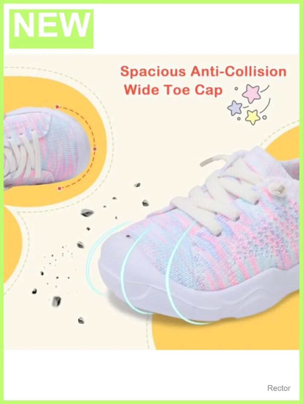 Toddler Wide Toe Box Slip-On Sneakers Lightweight Knit